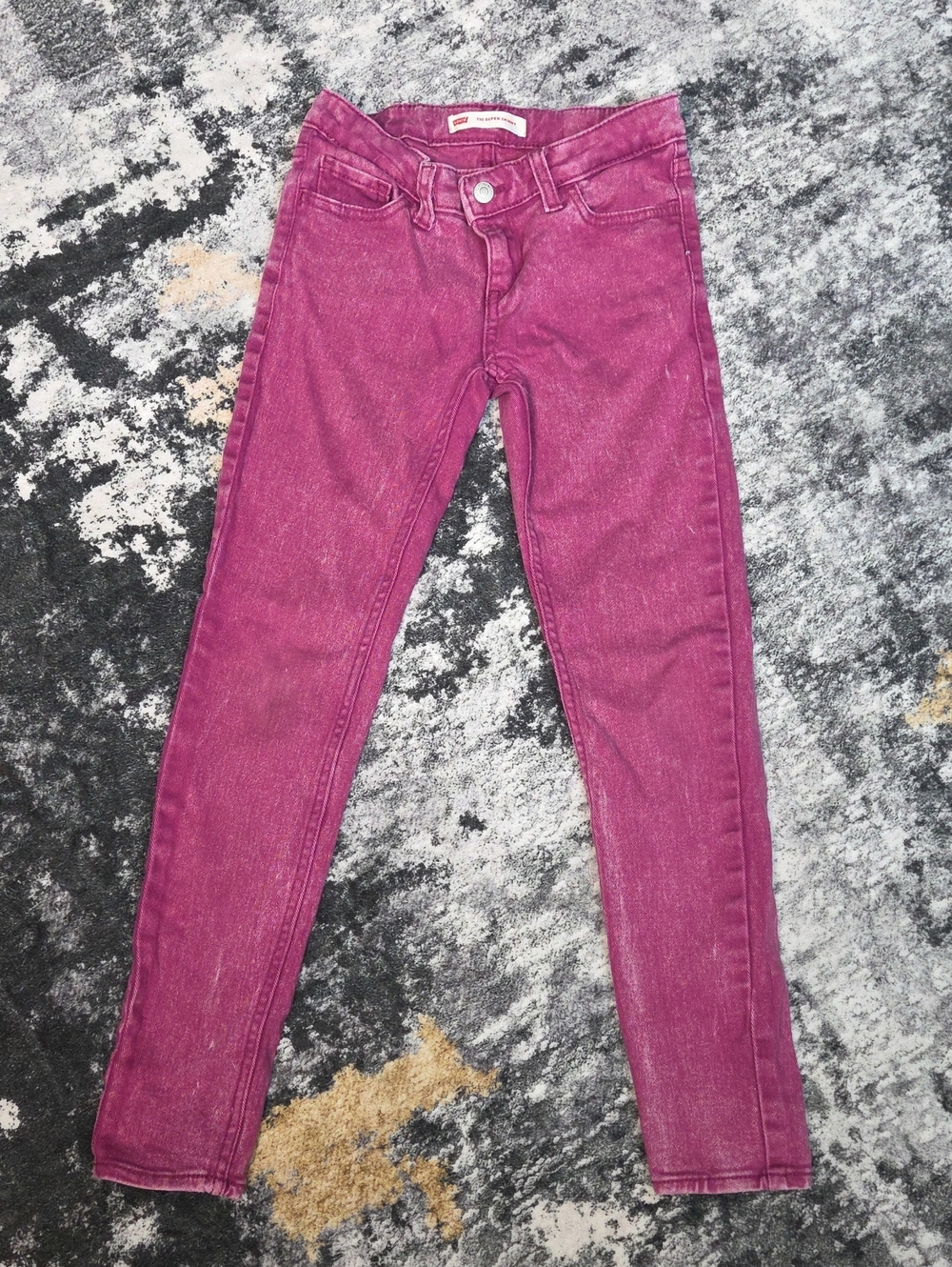 Levi’s 710 Super Skinny Berry Acid Wash Jeans Girls 8 Reg